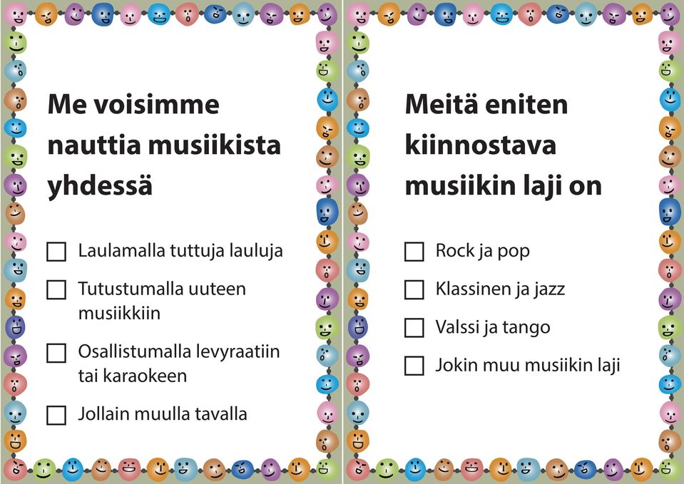 musiikkiin Osallistumalla levyraatiin tai karaokeen Rock ja pop