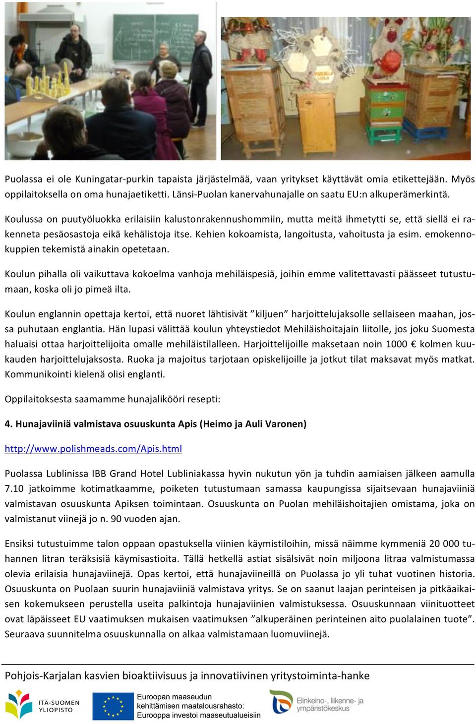 Koulussa on puutyöluokka erilaisiin kalustonrakennushommiin, mutta meitä ihmetytti se, että siellä ei ra- kenneta pesäosastoja eikä kehälistoja itse.