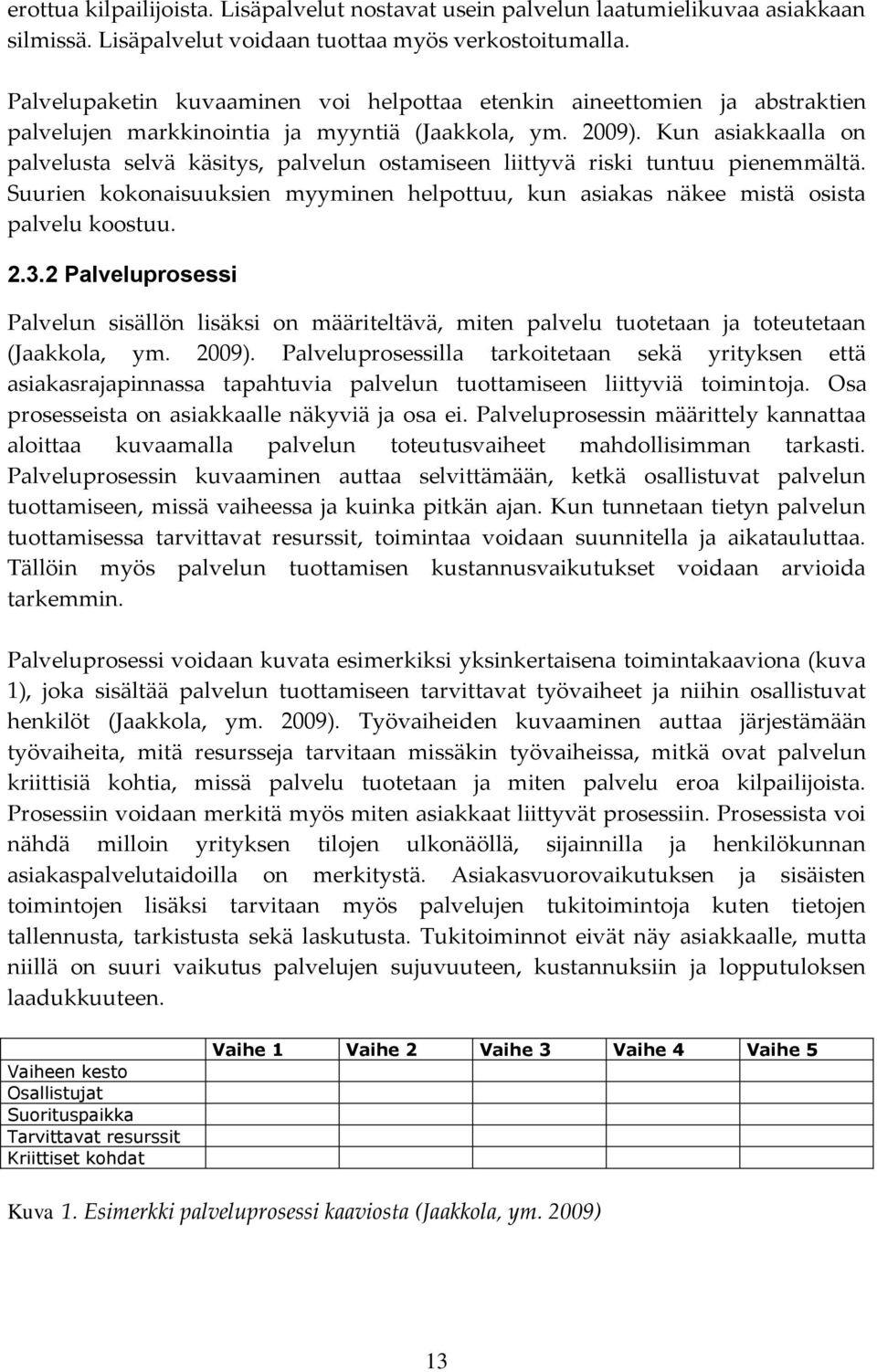 Kun asiakkaalla on palvelusta selvä käsitys, palvelun ostamiseen liittyvä riski tuntuu pienemmältä. Suurien kokonaisuuksien myyminen helpottuu, kun asiakas näkee mistä osista palvelu koostuu. 2.3.