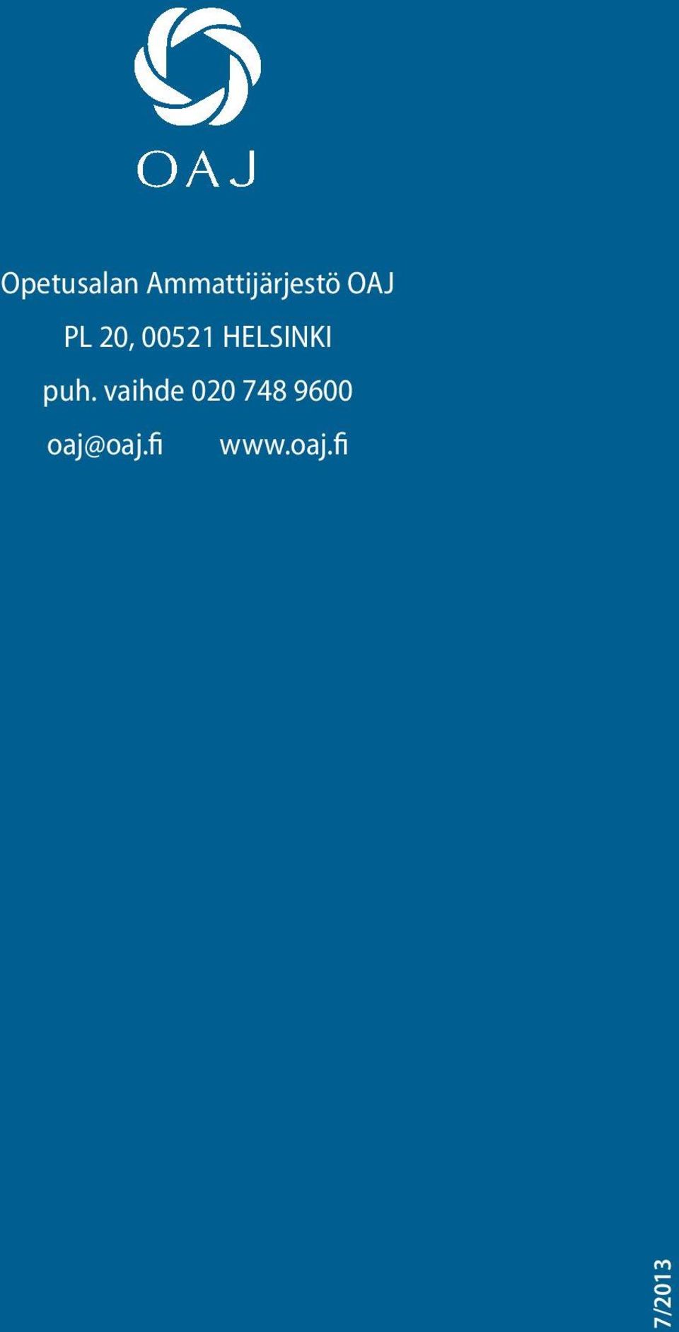 puh. vaihde 020 748 9600
