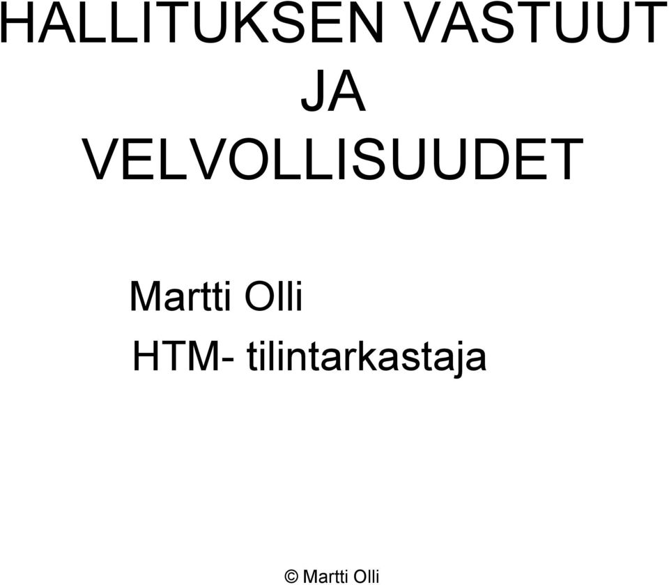 Martti Olli HTM-