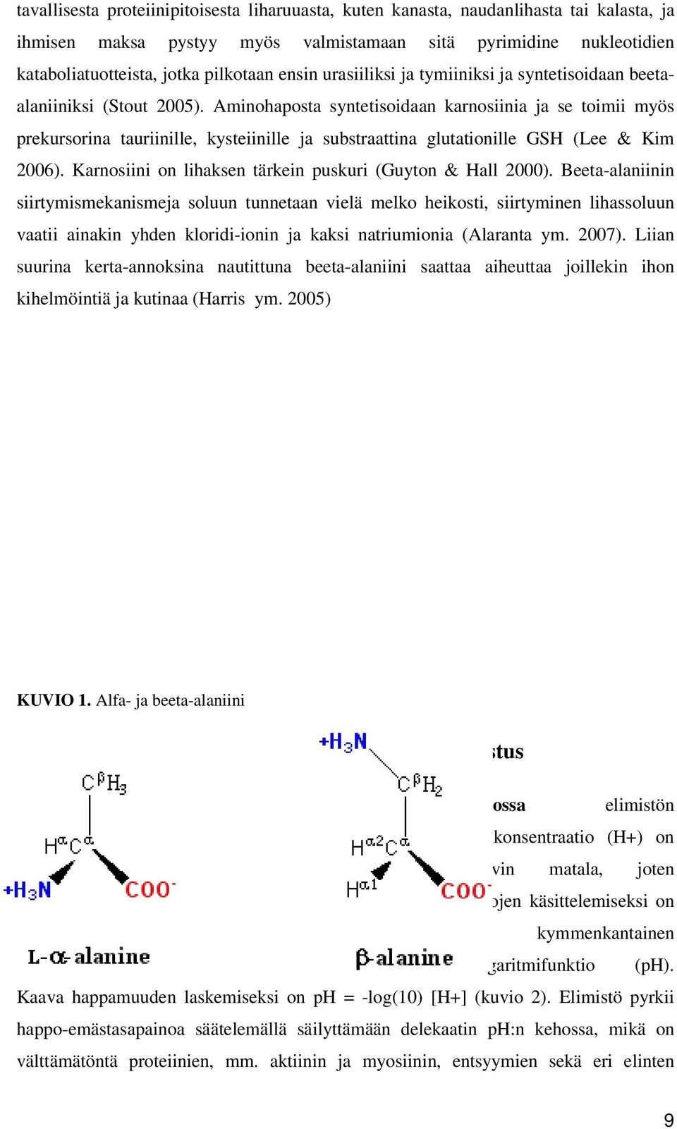 Aminohaposta syntetisoidaan karnosiinia ja se toimii myös prekursorina tauriinille, kysteiinille ja substraattina glutationille GSH (Lee & Kim 2006).