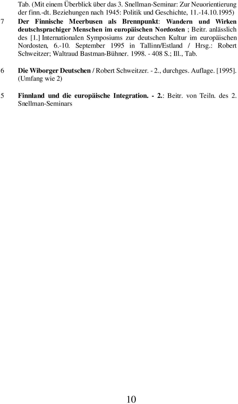 ] Internationalen Symposiums zur deutschen Kultur im europäischen Nordosten, 6.-10. September 1995 in Tallinn/Estland / Hrsg.: Robert Schweitzer; Waltraud Bastman-Bühner. 1998. - 408 S.; Ill., Tab.