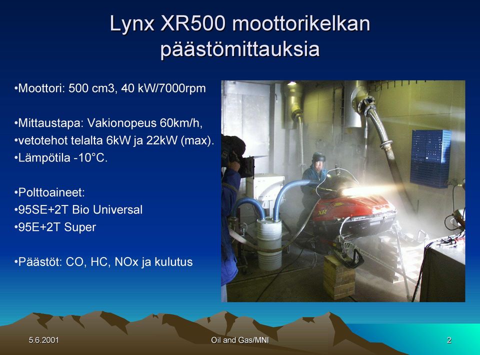 ja 22kW (max). Lämpötila -10 C.