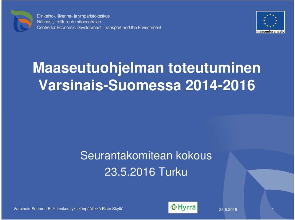 Seurantakomitean kokous 23.5.