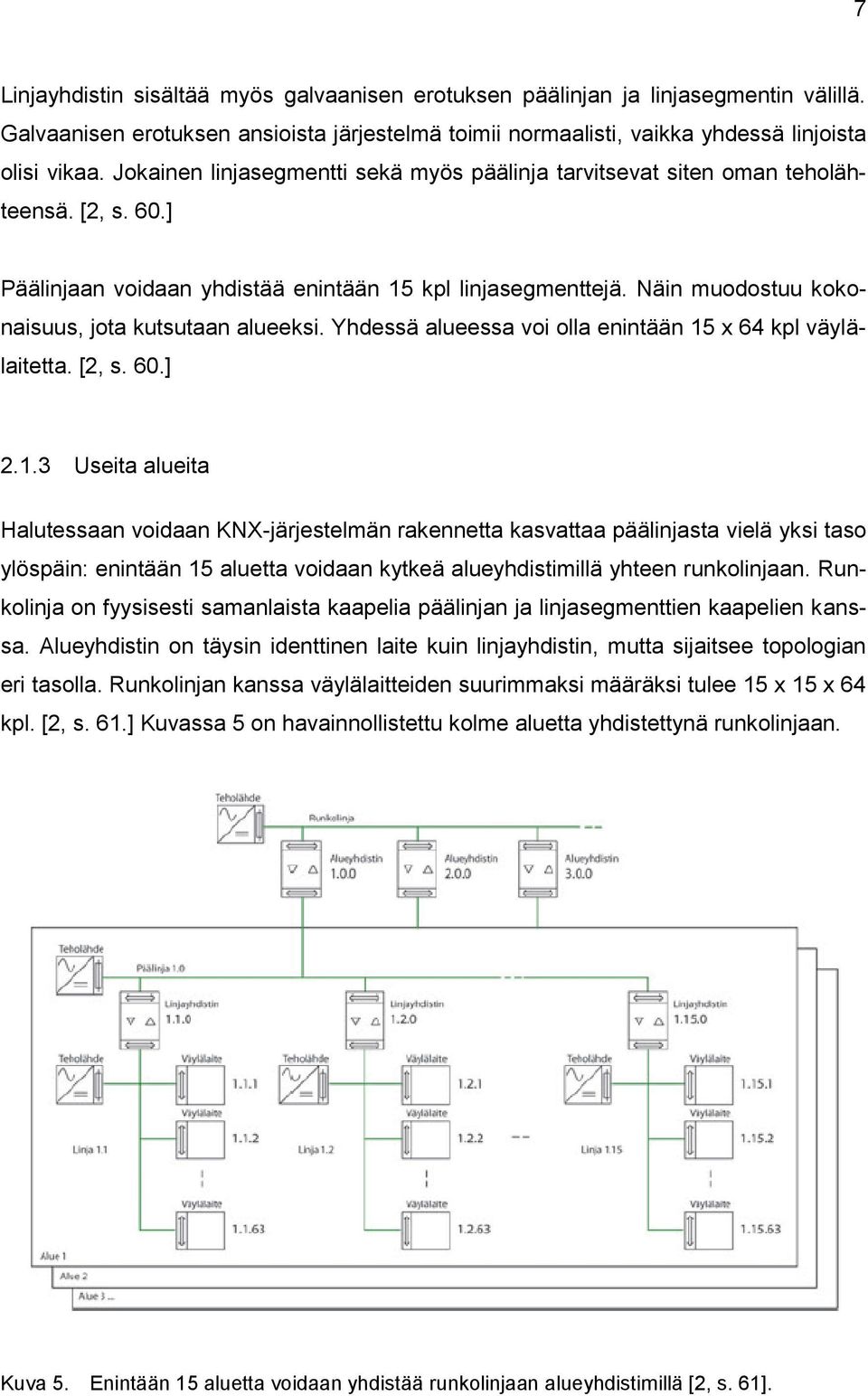 Näin muodostuu kokonaisuus, jota kutsutaan alueeksi. Yhdessä alueessa voi olla enintään 15