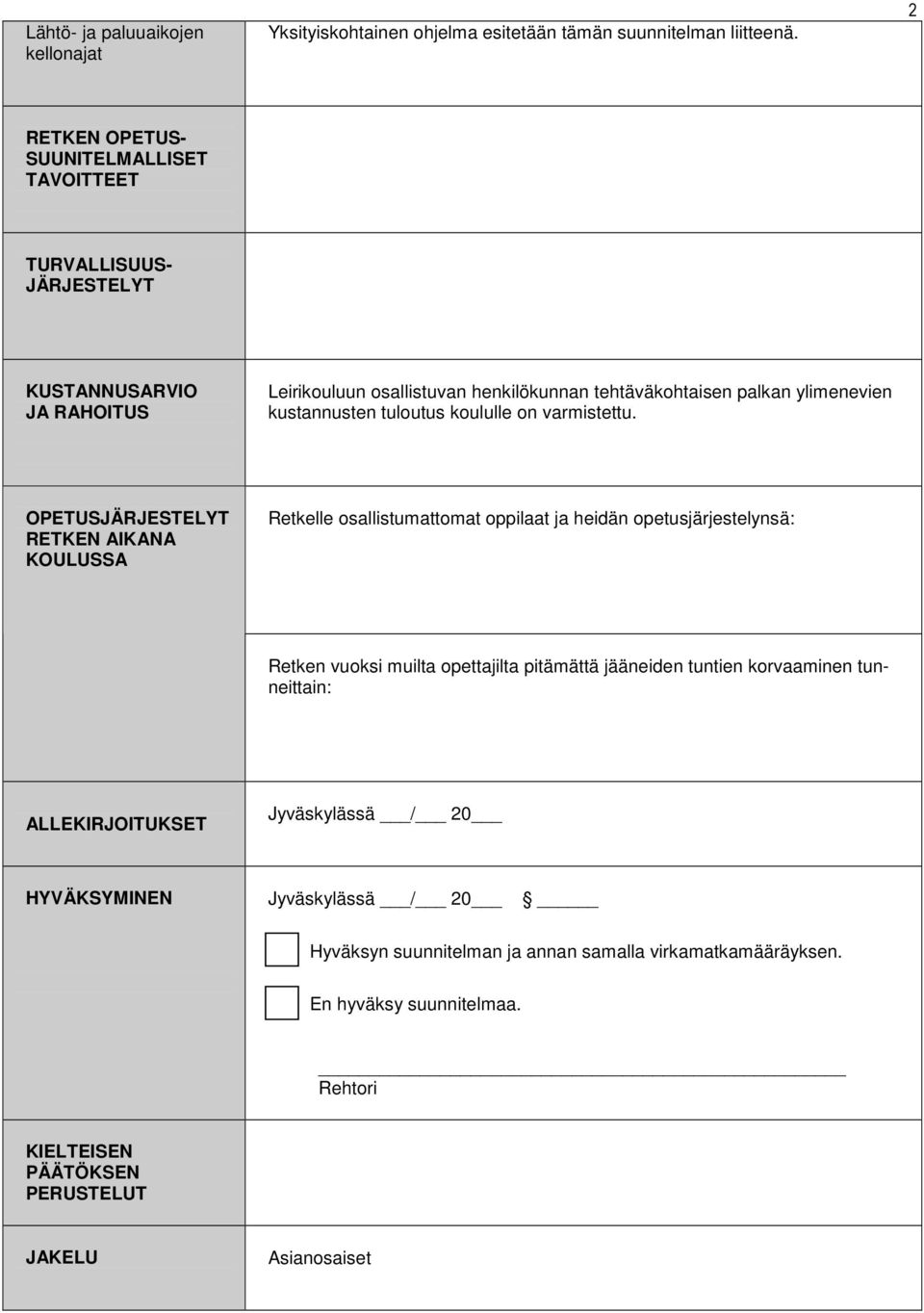 kustannusten tuloutus koululle on varmistettu.