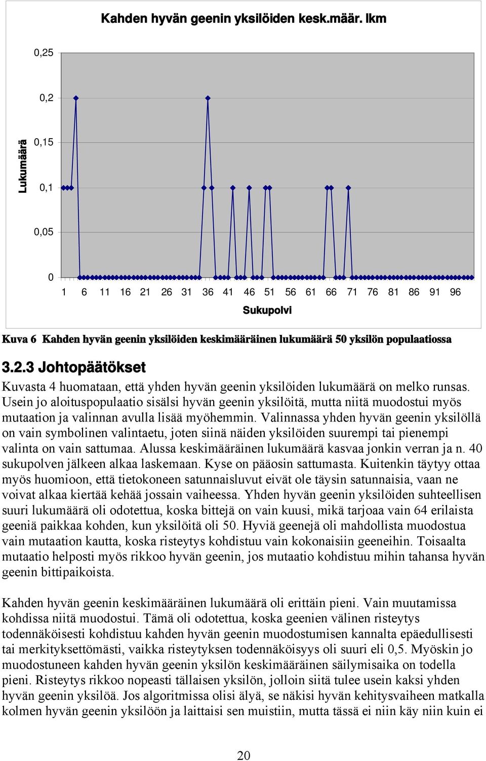 Usen jo alotuspopulaato ssäls hyvän geenn ykslötä, mutta ntä muodostu myös mutaaton ja valnnan avulla lsää myöhemmn.