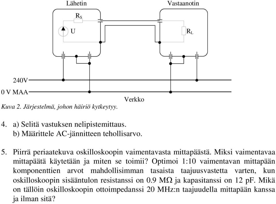 Miksi vaimentavaa mittapäätä käytetään ja miten se toimii?