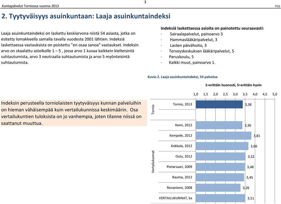 Indeksin arvo on skaalattu asteikolle 1 5, jossa arvo 1 kuvaa kaikkein kielteisintä suhtautumista, arvo 3 neutraalia suhtautumista ja arvo 5 myönteisintä suhtautumista.