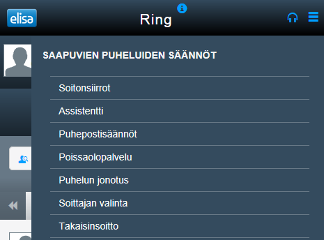 Elisa Oyj Elisa Ring 26 (57) 3.5.2 Kuinka asetan säännön (esimerkki) Samat periaatteet sopivat muihinkin sääntöihin, vaikka määritykset ja asetukset vaihtelevat hiukan riippuen säännöstä.