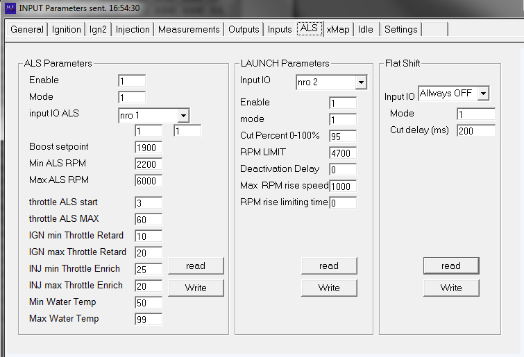 Launch / Anti lag / Flat shift Kaikki kyseiset toiminnot pitää ensin sitoa johonkin inputtiin jonka mukaan ne toimivat. Enable ja mode arvot on asetettavan kuvan mukaisesti.