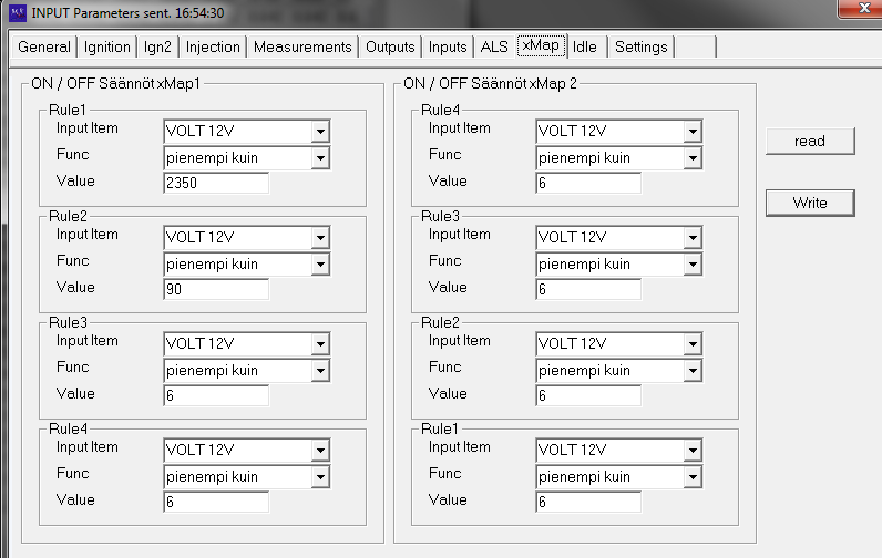 Flat shift Cut Delay kertoo kauanko sytytys on katkottuna inputin nousevan reunan jälkeen. HUOM. ALS / LAUNCH voidaan parametroida monella tavalla = hiljainen paineen nousu tai pauketta ja liekkejä.