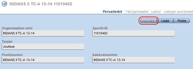 6 Laskut välilehdeltä voidaan tarkistaa liiton jäsenmaksun tilanne ja