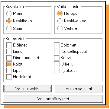 MÄÄRITYKSET Määritykset asetetaan hiirellä napsauttamalla ja/ tai sormella osoittamalla, jos käytössä