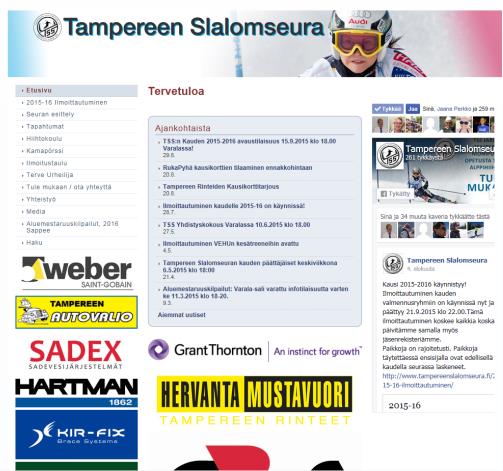 TIEDOTUS www.tampereenslalomseura.fi www.tss.