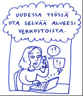 Ryhmäkeskustelujen jälkeen Ulla-Maija esitti verkostolle kysymyksen Mikä toimii verkostossasi hyvin, mitä terveisiä haluaisit viedä hyvinvoinnin koordinaatio-ryhmälle verkoston kehittämiseen liittyen?