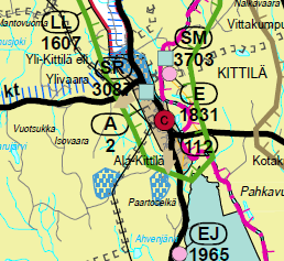 FCG Finnish Consulting Group Oy Kaavaselostus, kaavaehdotus 104 (122) 8.4.12 Suhde Tunturi-Lapin maakuntakaavaan, vahvistettu YM 23.6.2010. Kuva 13. Ote Tunturi-Lapin Maakuntakaavasta.
