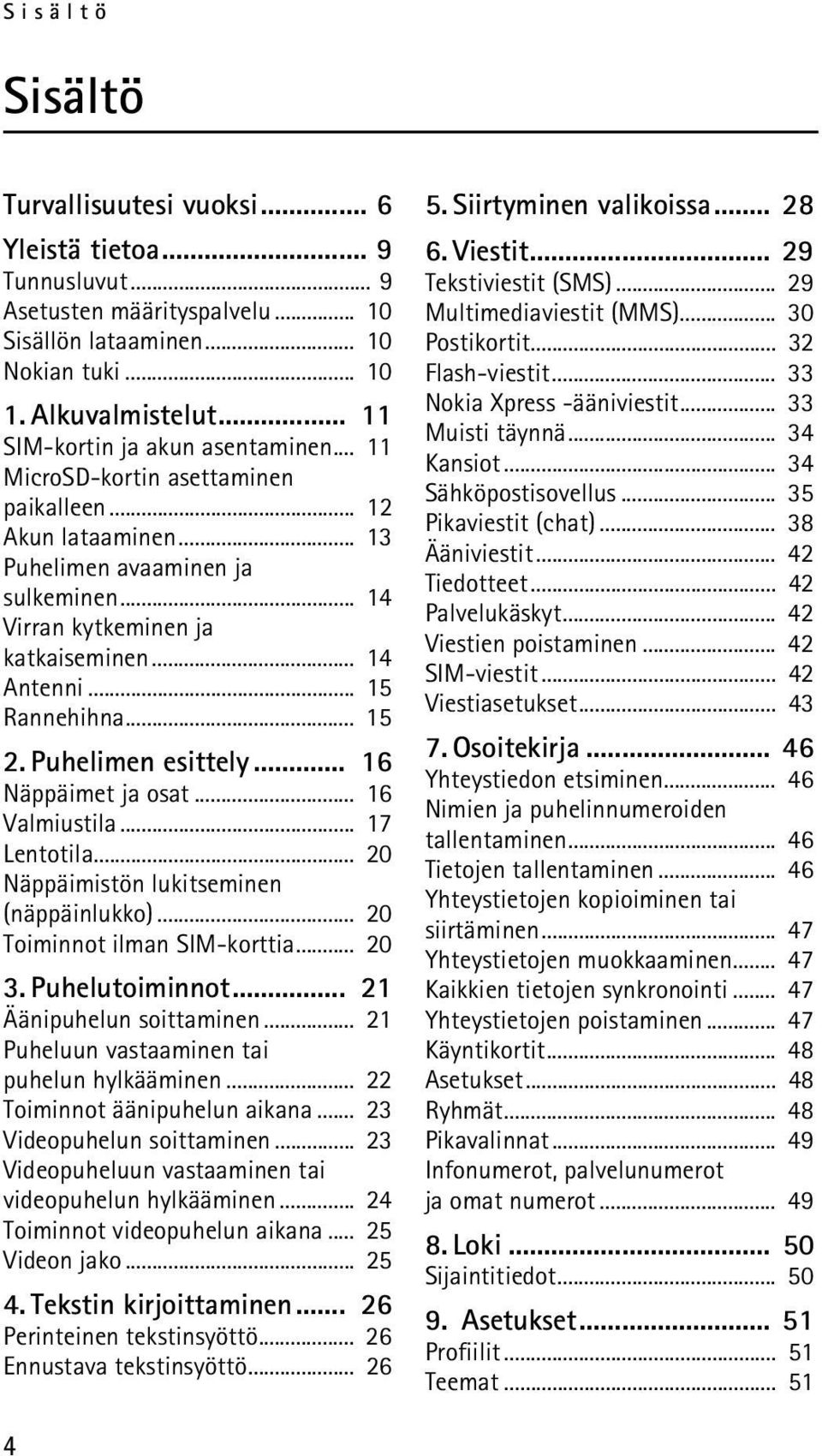 .. 15 Rannehihna... 15 2. Puhelimen esittely... 16 Näppäimet ja osat... 16 Valmiustila... 17 Lentotila... 20 Näppäimistön lukitseminen (näppäinlukko)... 20 Toiminnot ilman SIM-korttia... 20 3.