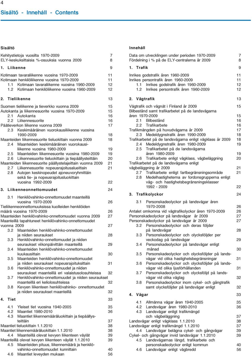 Tieliikenne 13 Suomen tieliikenne ja tieverkko vuonna 15 Autokanta ja liikennesuorite vuosina 1970-15 2.1 Autokanta 16 2.2 Liikennesuorite 16 Päätieverkon liikenne vuonna 17 2.