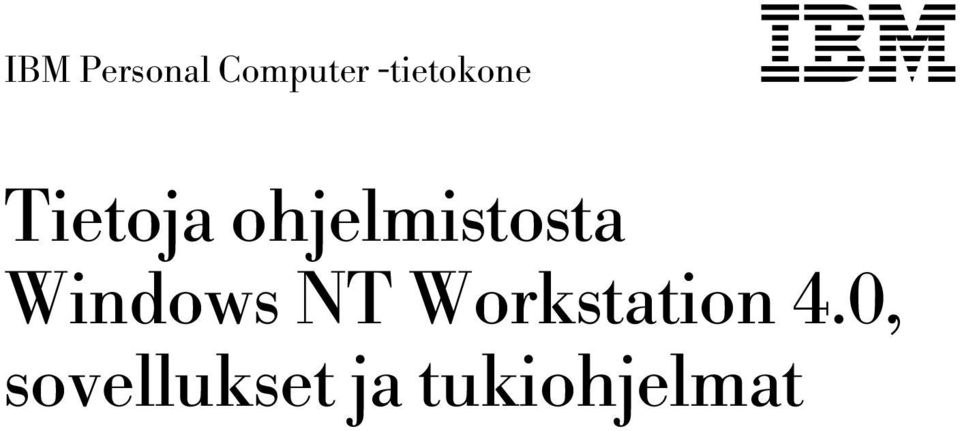 ohjelmistosta Windows NT
