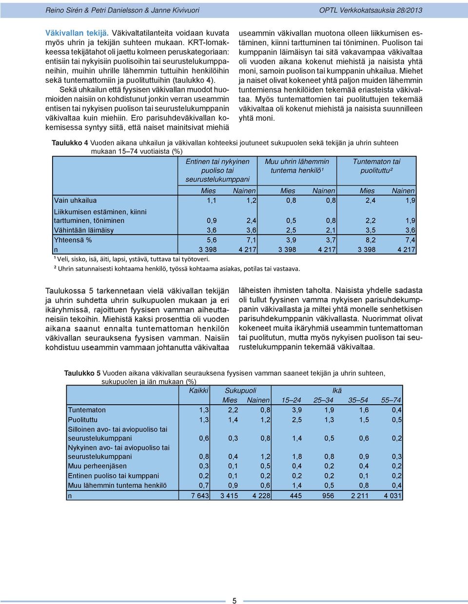 puolituttuihin (taulukko 4).