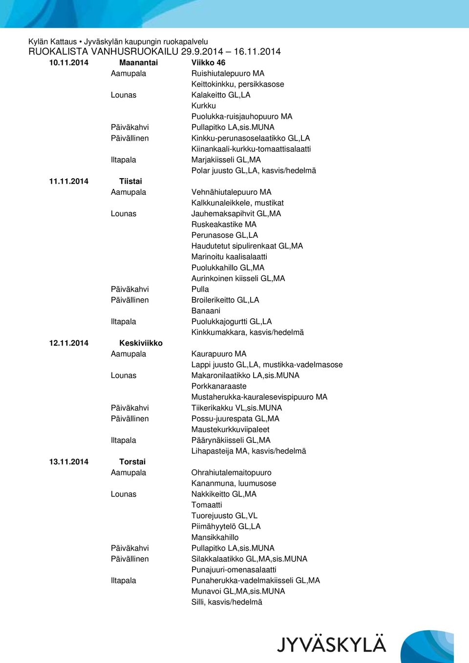 GL,MA Polar juusto GL,LA, kasvis/hedelmä 11.