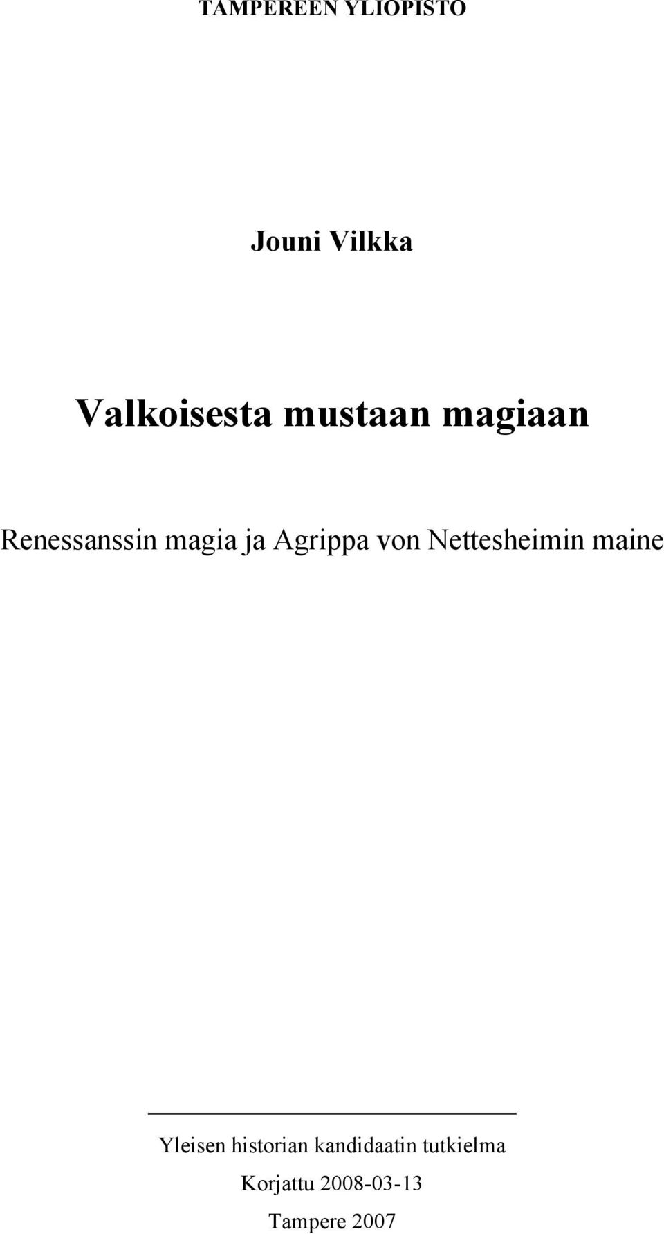 von Nettesheimin maine Yleisen historian
