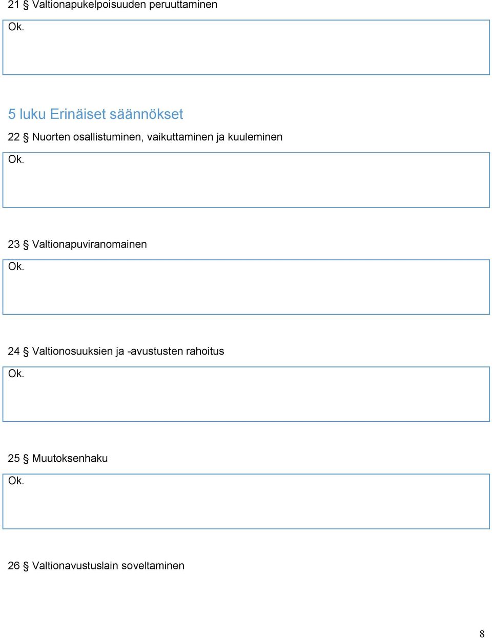 kuuleminen 23 Valtionapuviranomainen 24 Valtionosuuksien ja