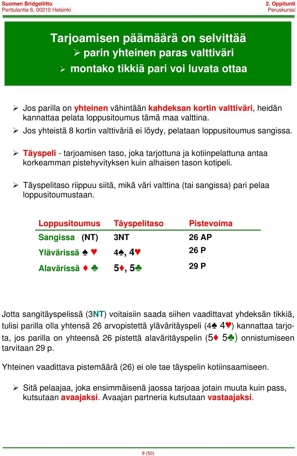 Täyspeli - tarjoamisen taso, joka tarjottuna ja kotiinpelattuna antaa korkeamman pistehyvityksen kuin alhaisen tason kotipeli.