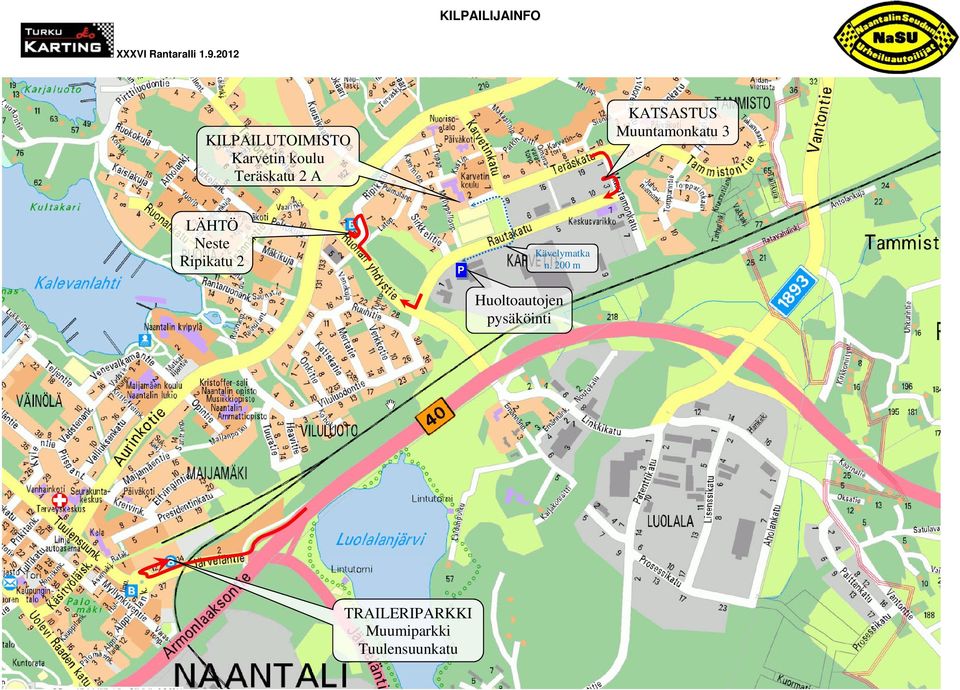 LÄHTÖ Neste Ripikatu 2 P Kävelymatka n.