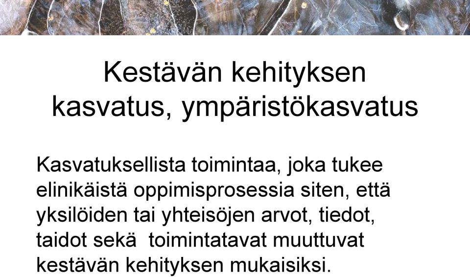 oppimisprosessia siten, että yksilöiden tai yhteisöjen