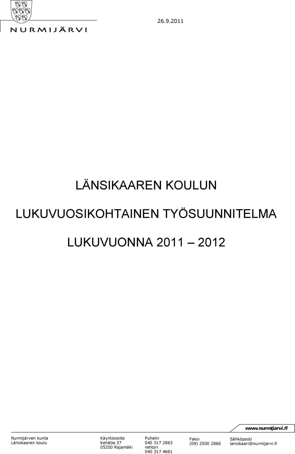 TYÖSUUNNITELMA