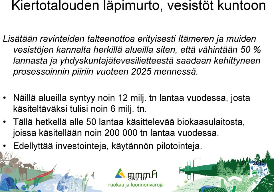Näillä alueilla syntyy noin 12 milj. tn 