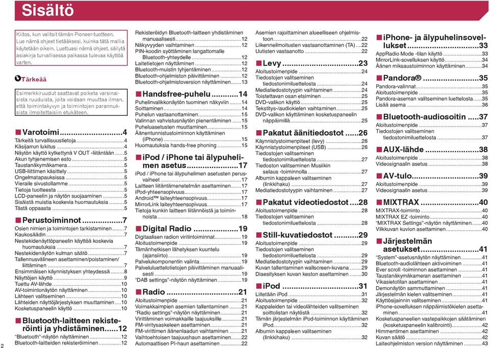 Tärkeää Esimerkkiruudut saattavat poiketa varsinaisista ruuduista, joita voidaan muuttaa ilman, että toimintakyvyn ja toimintojen parannuksista ilmoitettaisiin etukäteen. Varotoimi.