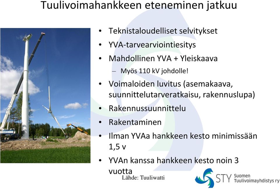 Voimaloiden luvitus (asemakaava, suunnittelutarveratkaisu, rakennuslupa)