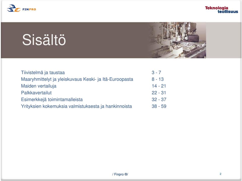 14-21 Palkkavertailut 22-31 Esimerkkejä toimintamalleista