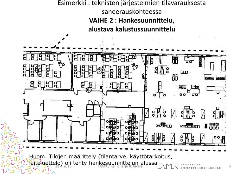 kalustussuunnittelu Huom.