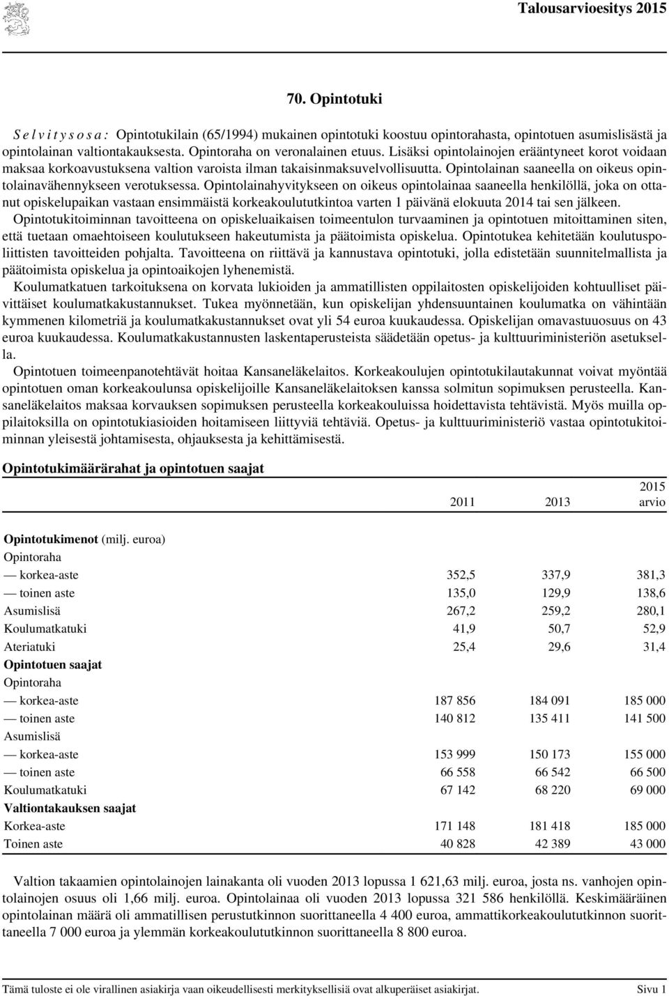 Opintolainahyvitykseen on oikeus opintolainaa saaneella henkilöllä, joka on ottanut opiskelupaikan vastaan ensimmäistä korkeakoulututkintoa varten 1 päivänä elokuuta 2014 tai sen jälkeen.