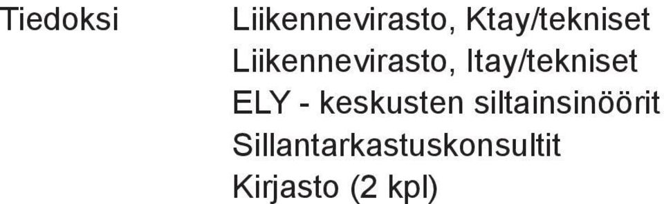 Itay/tekniset ELY - keskusten