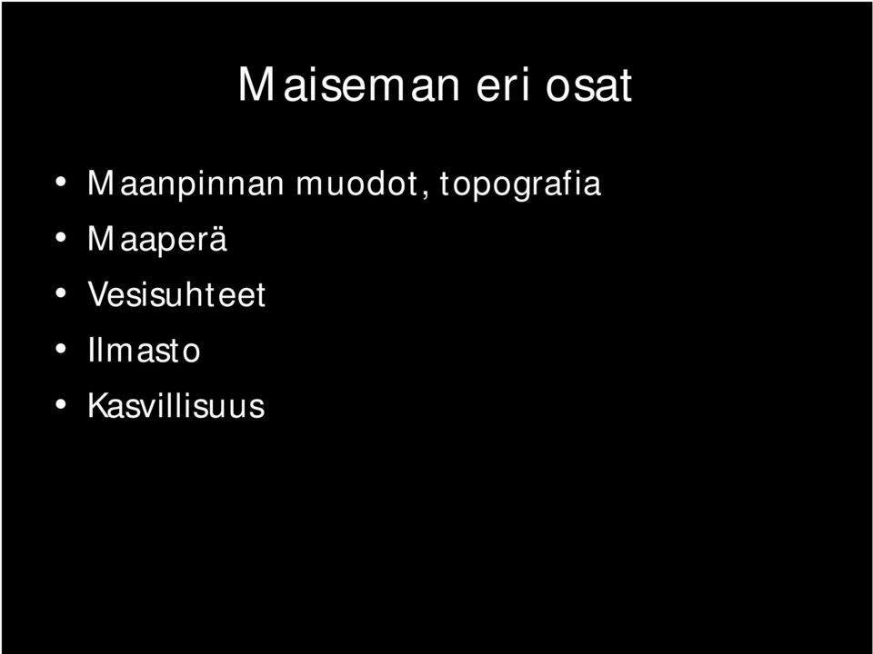 topografia Maaperä
