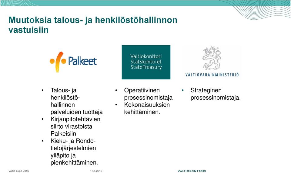 virastoista Palkeisiin Kieku- ja Rondotietojärjestelmien ylläpito ja