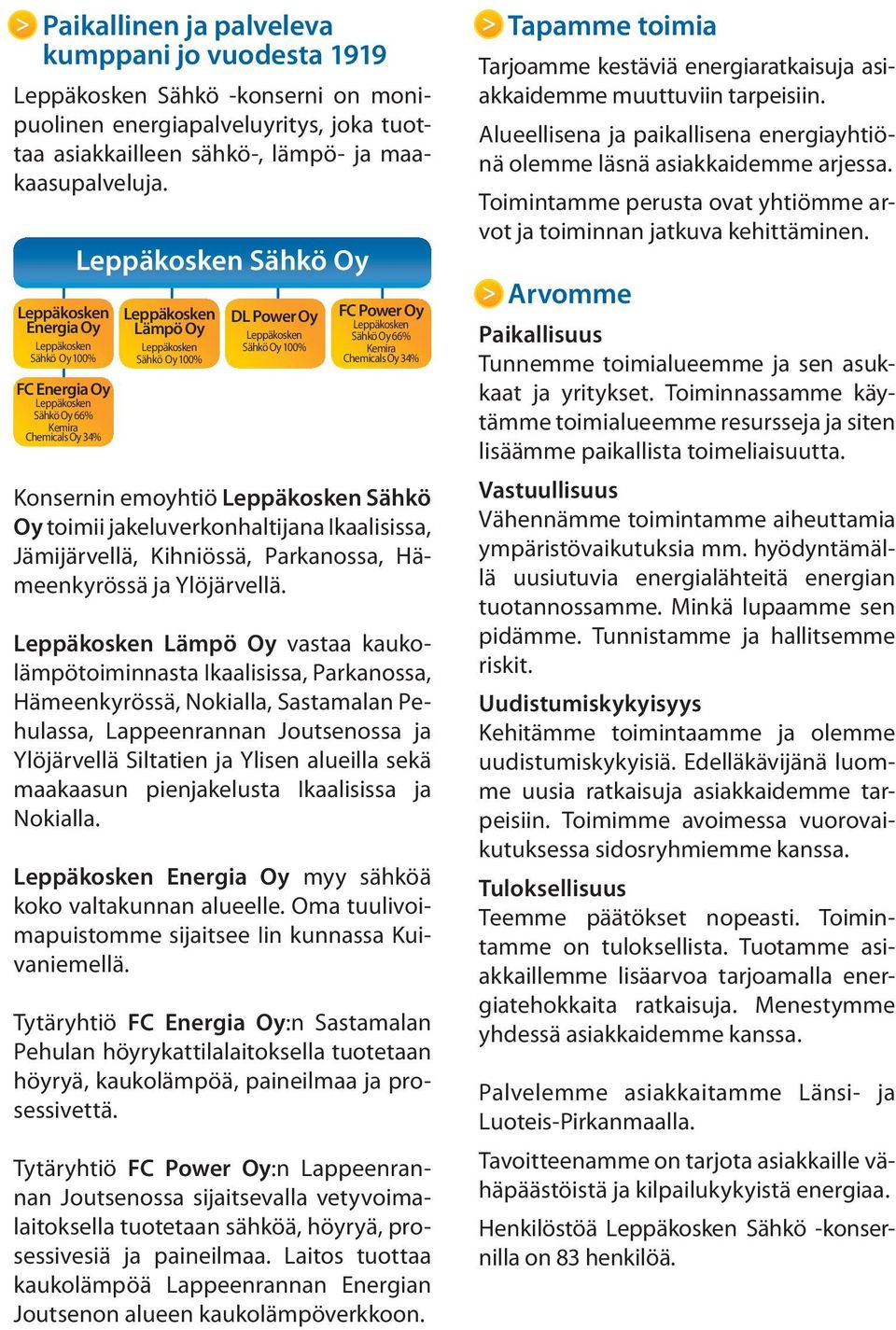 emoyhtiö Sähkö Oy toimii jakeluverkonhaltijana Ikaalisissa, Jämijärvellä, Kihniössä, Parkanossa, Hämeenkyrössä ja Ylöjärvellä.