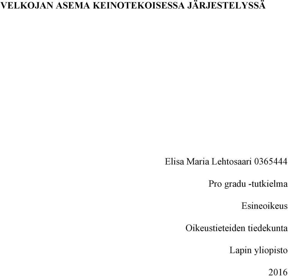 0365444 Pro gradu -tutkielma