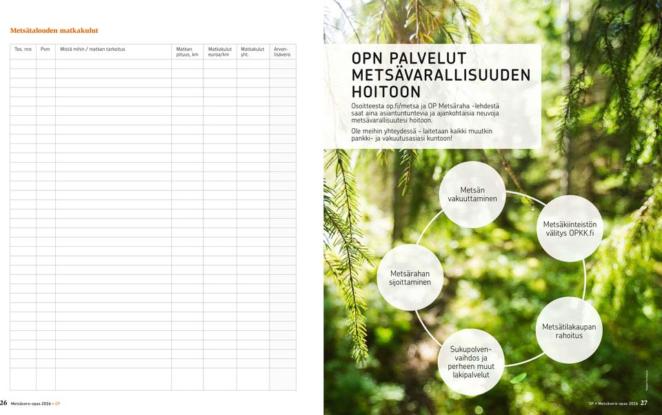 fi/metsa ja OP Metsäraha -lehdestä saat aina asiantuntuntevia ja ajankohtaisia neuvoja metsävarallisuutesi hoitoon.