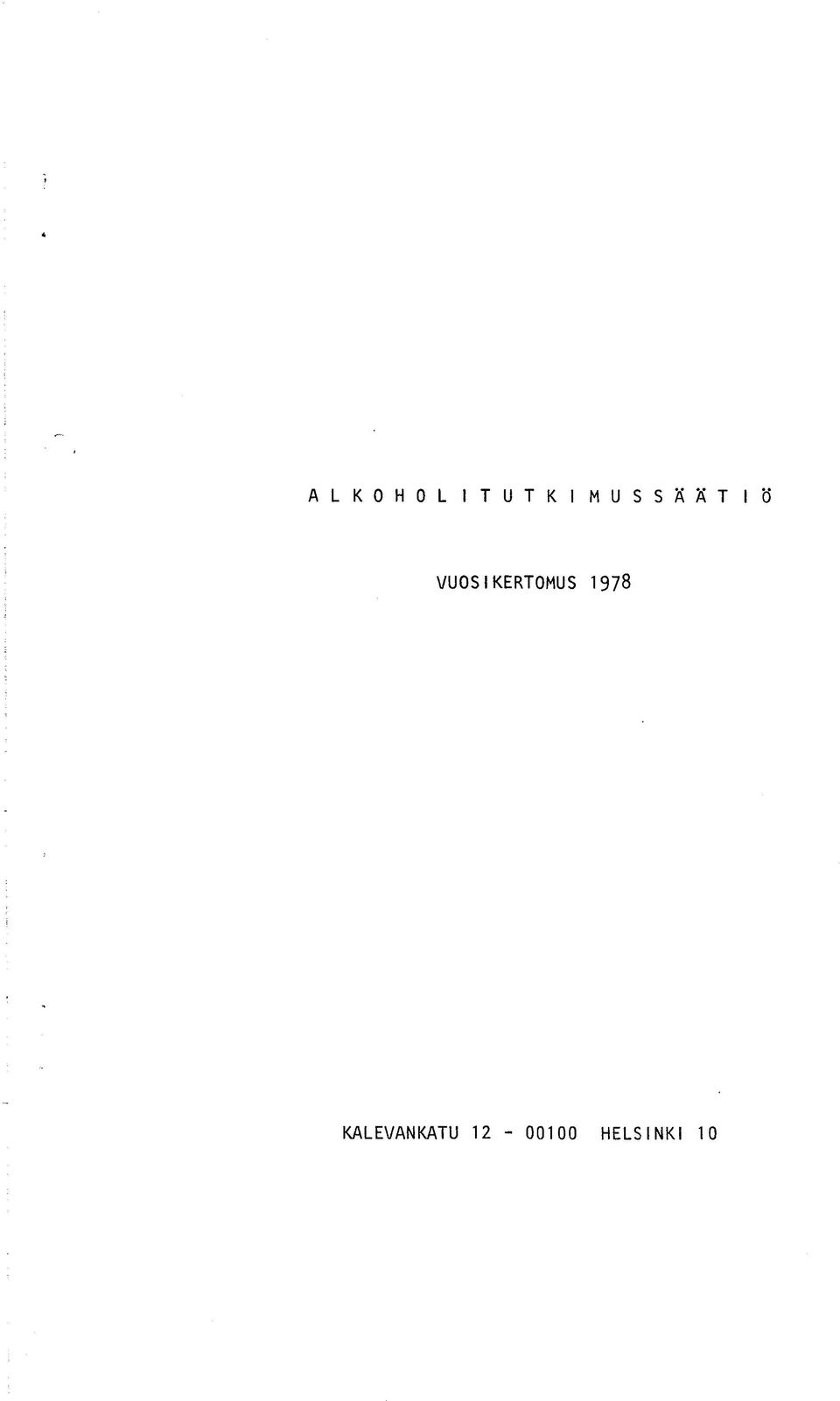 VUOSIKERTOMUS 1978