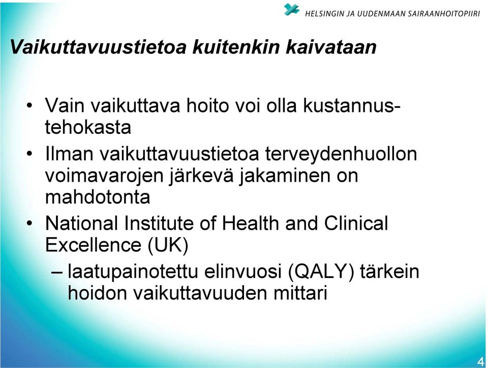 järkevä jakaminen on mahdotonta National Institute of Health and Clinical