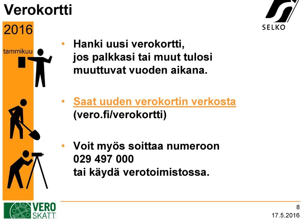 Saat uuden verokortin verkosta (vero.