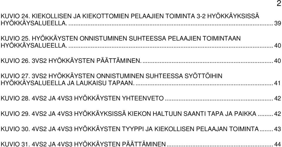 3VS2 HYÖKKÄYSTEN ONNISTUMINEN SUHTEESSA SYÖTTÖIHIN HYÖKKÄYSALUEELLA JA LAUKAISU TAPAAN.... 41 KUVIO 28. 4VS2 JA 4VS3 HYÖKKÄYSTEN YHTEENVETO.