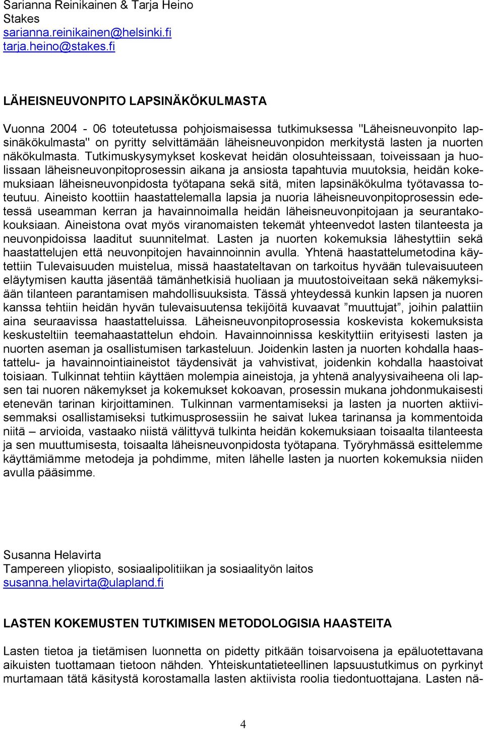 nuorten näkökulmasta.